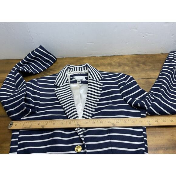 J Crew Schoolboy Blazer in Nautical Stripes Size 4 - Picture 9 of 13